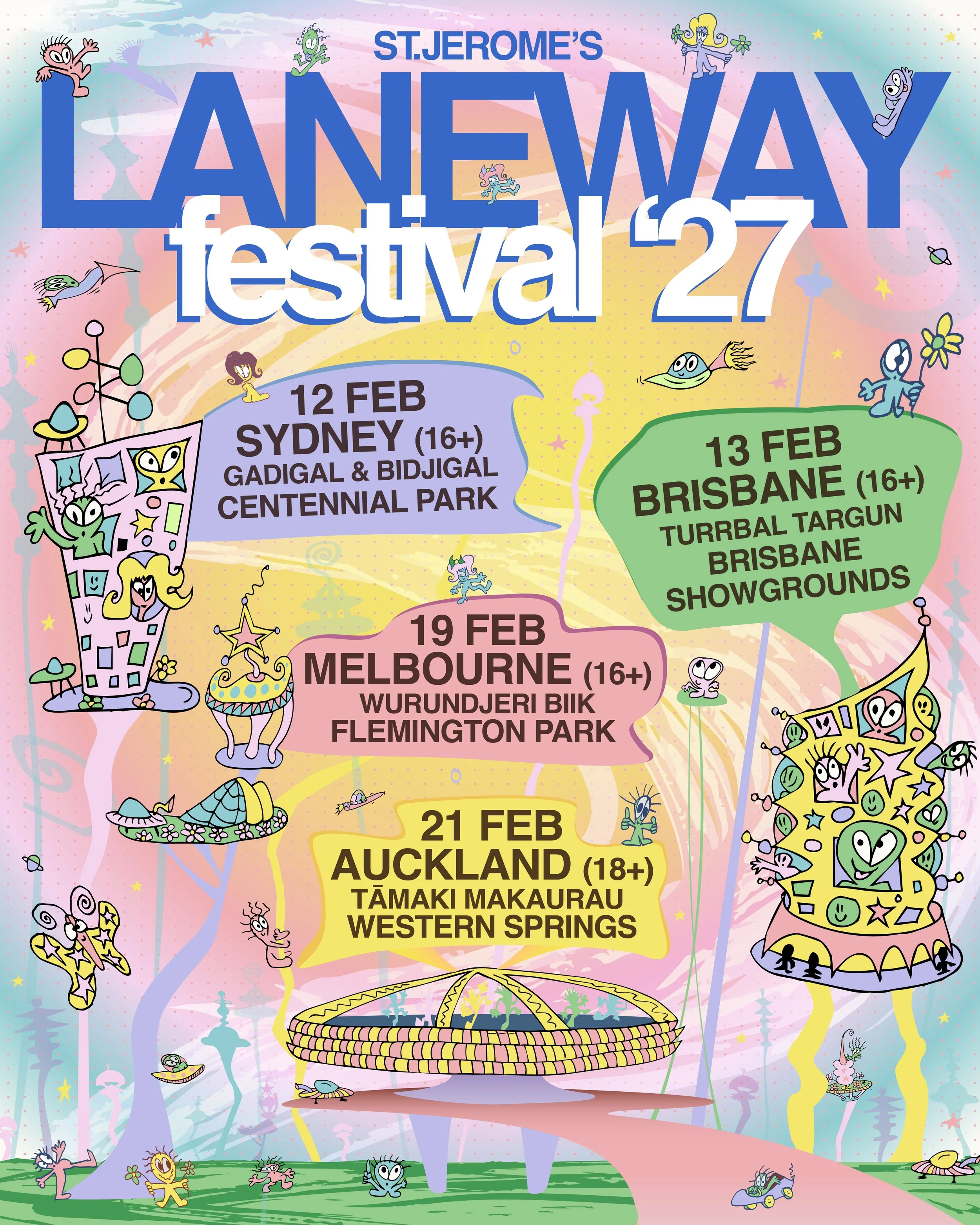 DATES AND VENUES HAVE DROPPED FOR LANEWAY FESTIVAL 2027