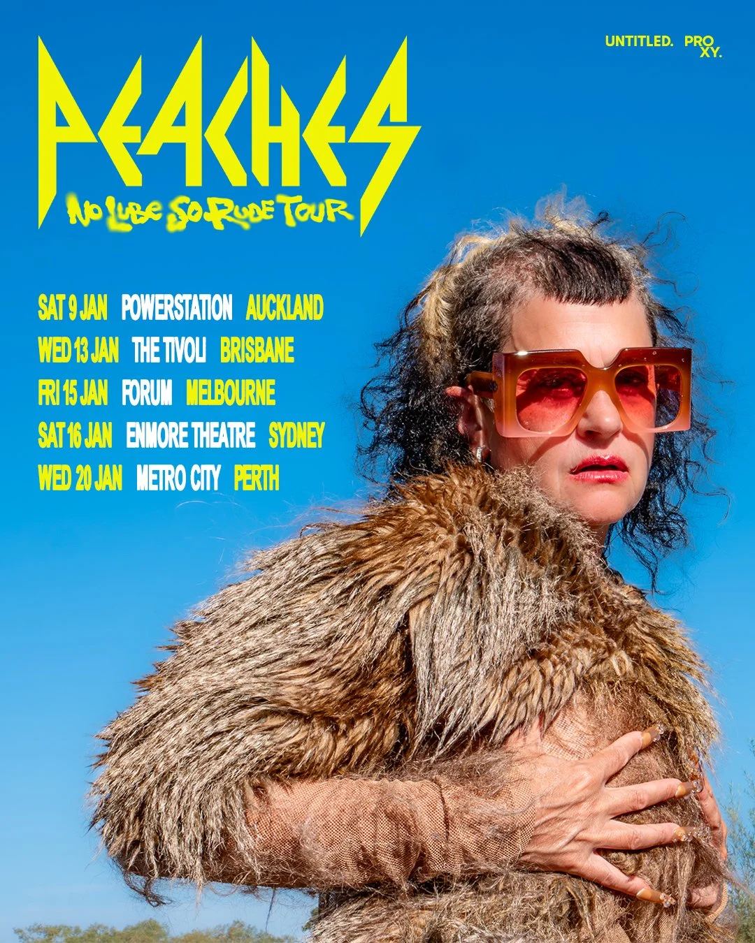 PEACHES HEADED TO AUSTRALIA AND NEW ZEALAND EARLY 2027