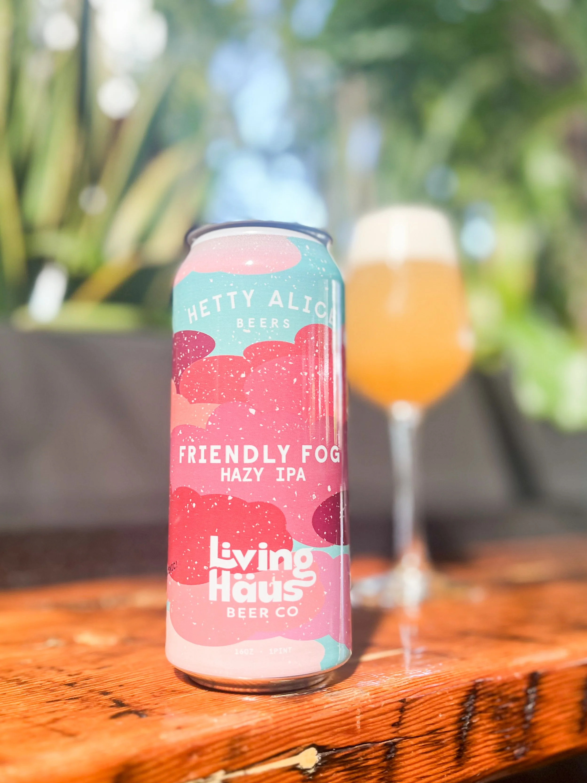 Living Haus Beer x Hetty Alice Friendly Fog Hazy IPA