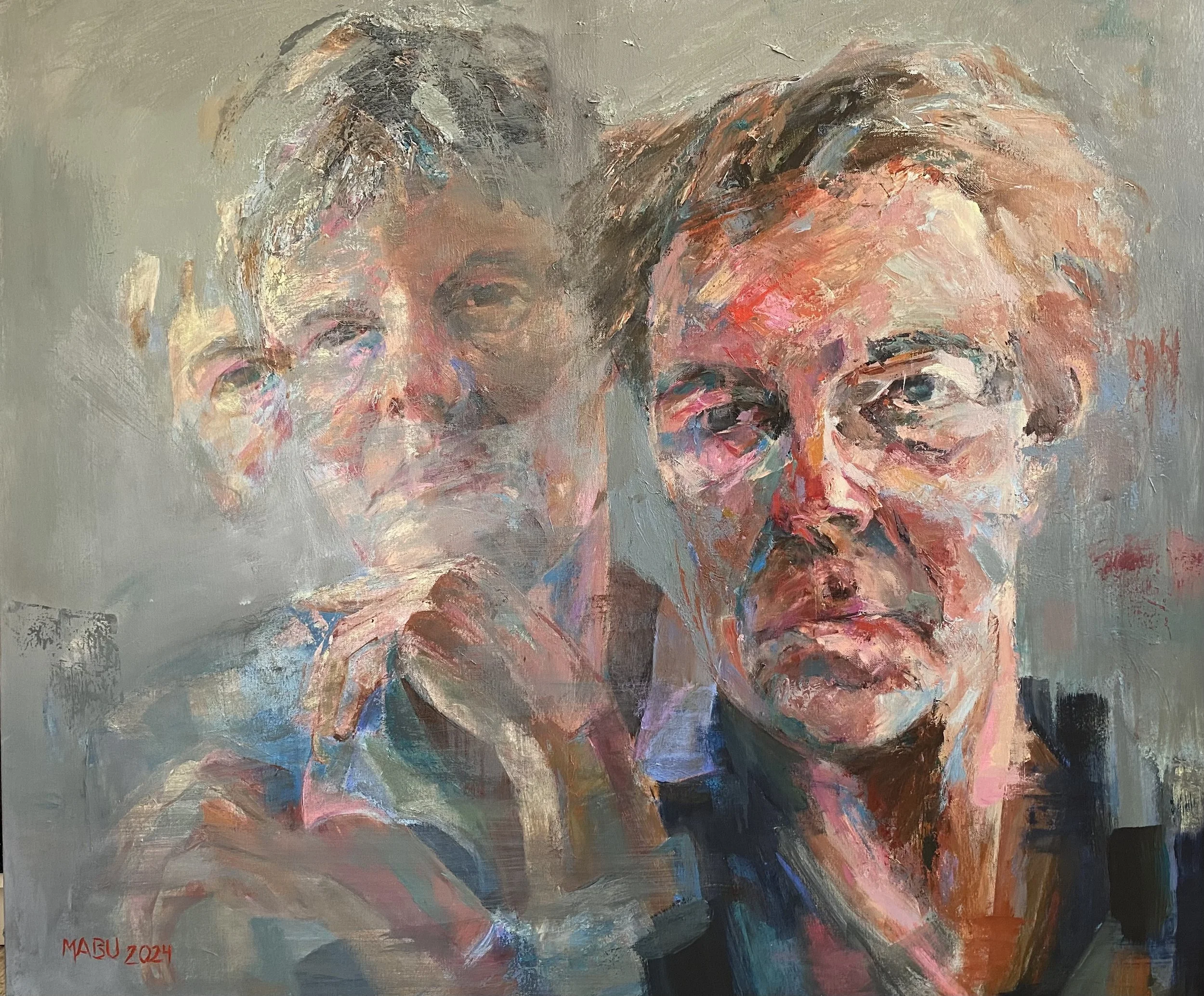 Selbstgespräch, 2024
Acryl auf Leinwand 100 x 120 cm