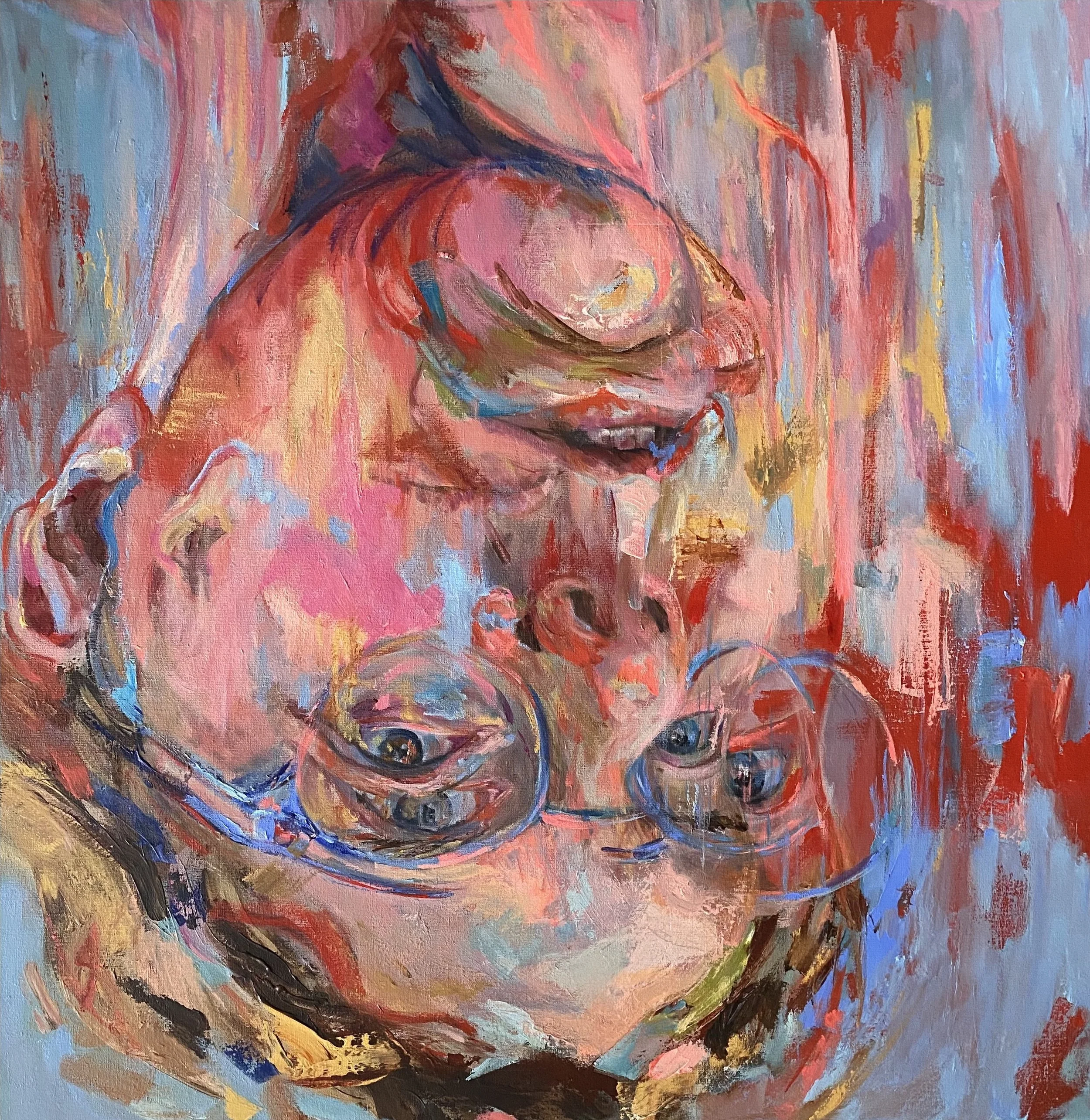 Nachklang, 2025
Acryl auf Leinwand, 100 x 100 cm