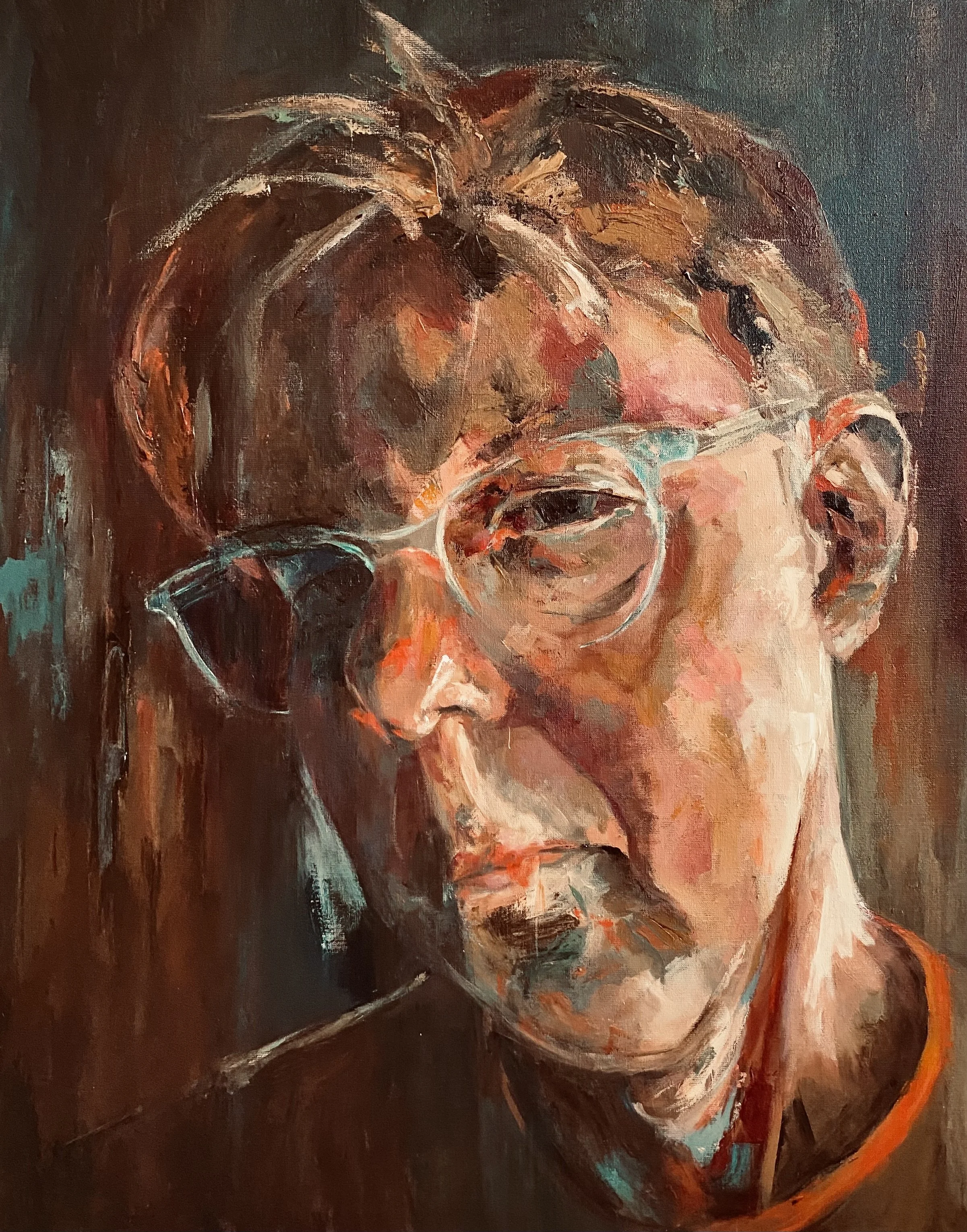 Schlaglicht II, 2023
Acryl auf Leinwand, 100 x 80 cm