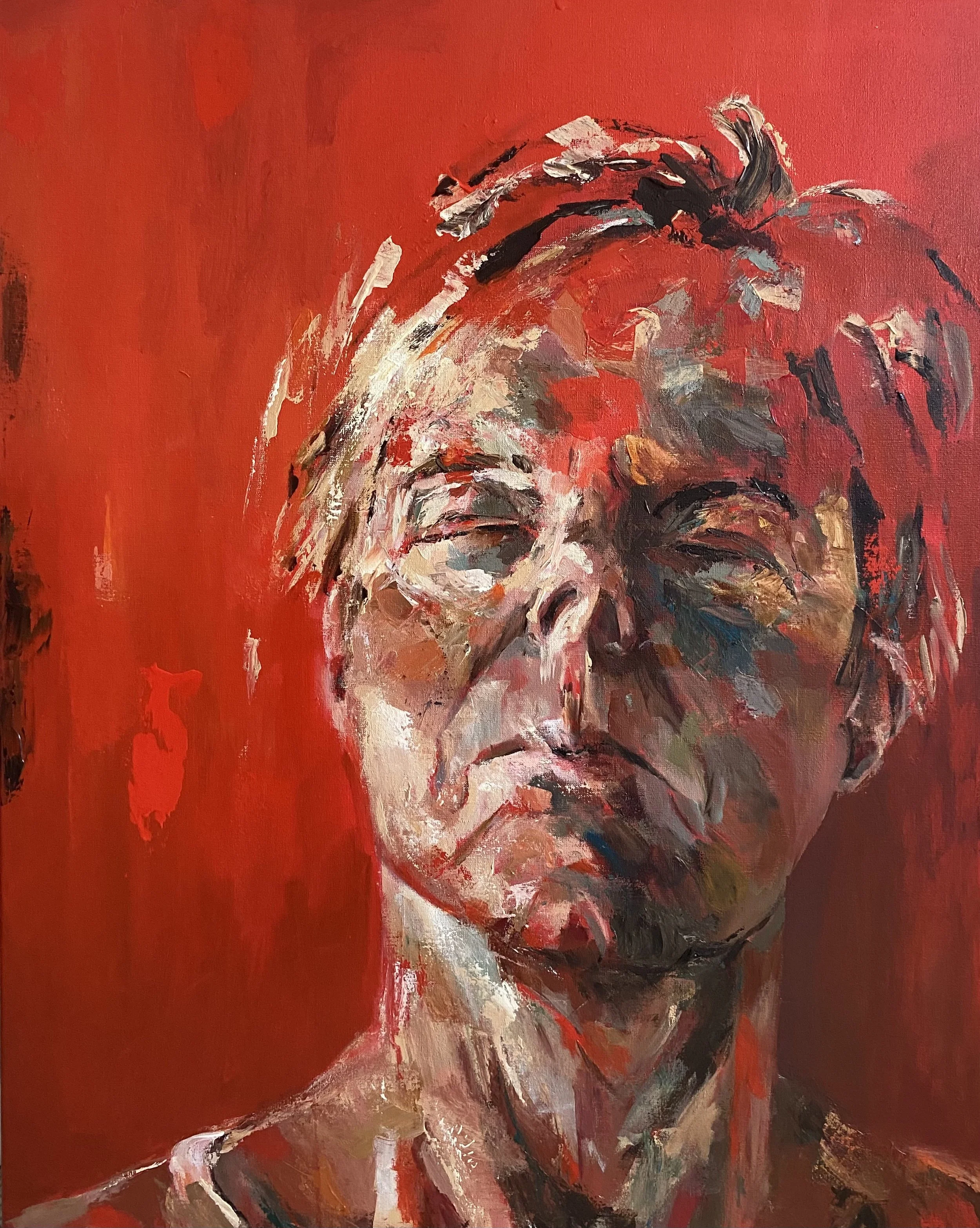 Der Schmerz, 2024
Acryl auf Leinwand, 100 x 80 cm