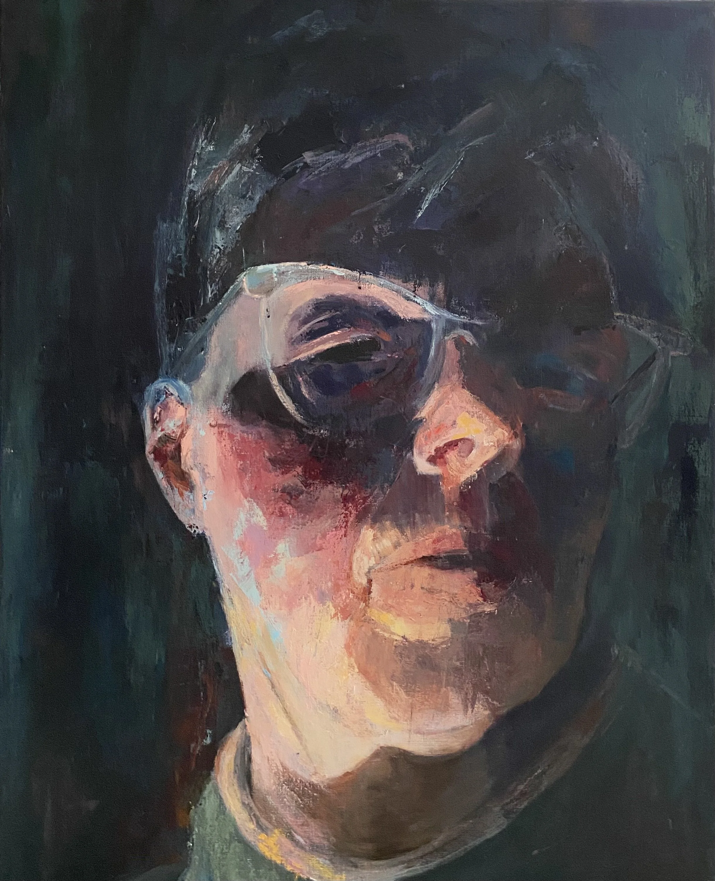 Schlaglicht  I, 2023 
Acryl auf Leinwand, 100 x 80 cm