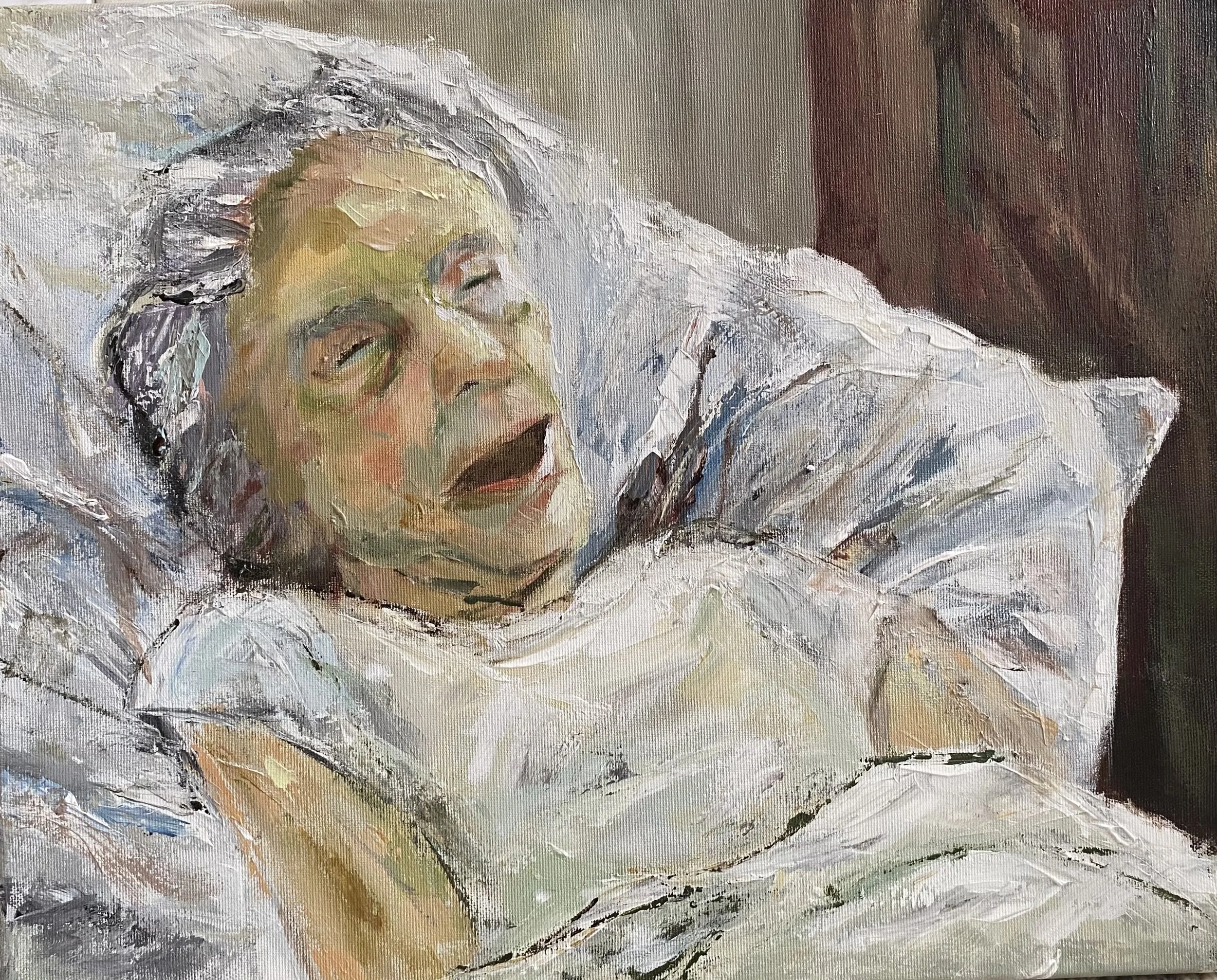 Mutter, tot 2023
Acryl auf Leinwand, 40 x 50 cm