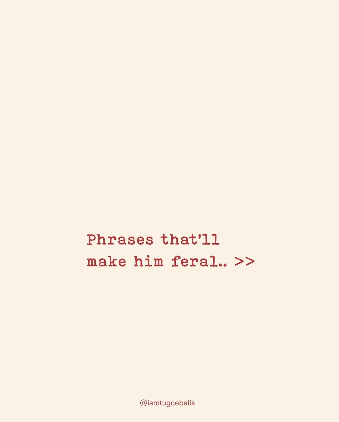 some of these might be too unhinged so take what resonates and leave the rest &gt;&gt; 

If you need more ideas, comment &ldquo;dirty&rdquo; and I&rsquo;ll send you my free d!try talk guide 🖤