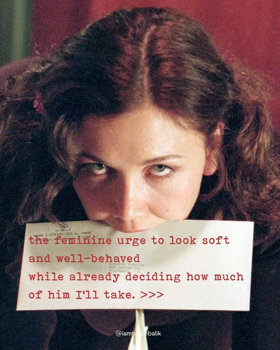 Soft face.
Very clear intentions.

We&rsquo;re back bb 🖤