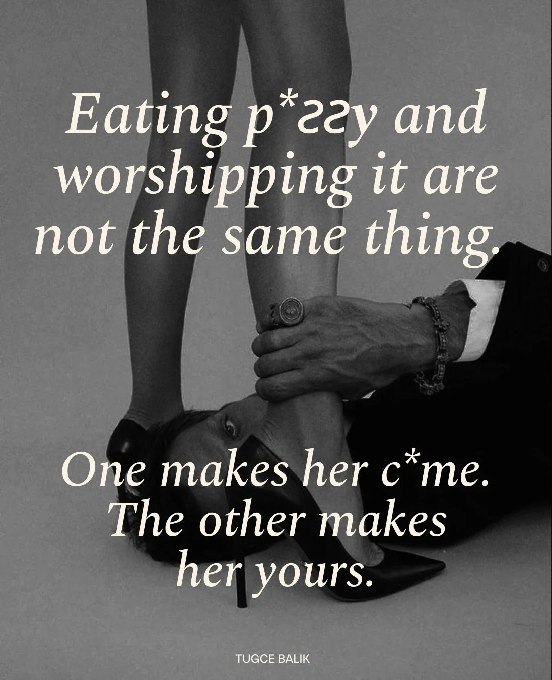 PSA: Eating p*ƨƨy and worshipping it are not the same thing. 

One makes her c*me. 
The other makes her yours.

The female nervous system is wired to attune and to assess safety before it fully opens, and this isn&rsquo;t something she&rsquo;s doing 