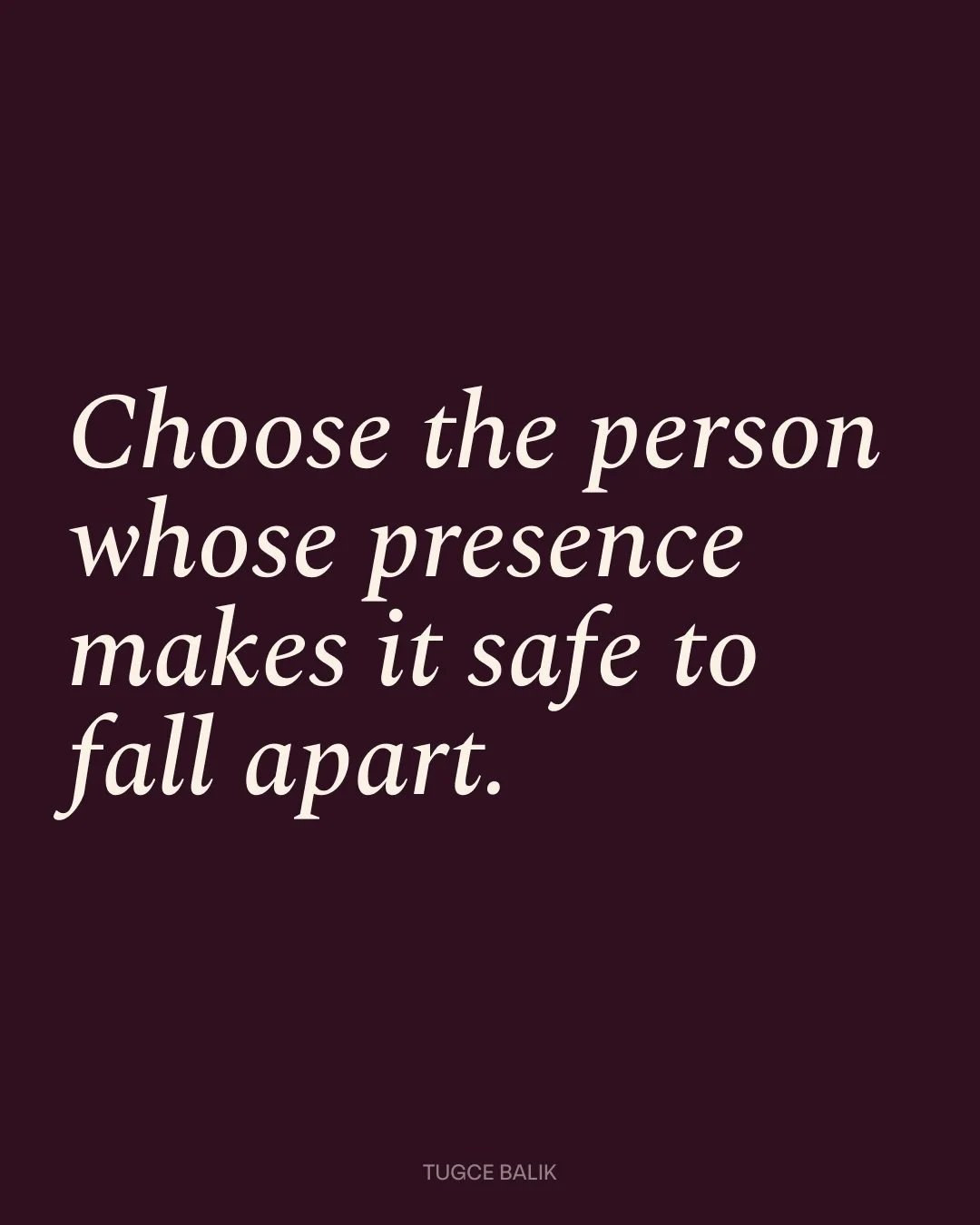 Choose the person whose nervous system makes yours feel free, not just fine 💜