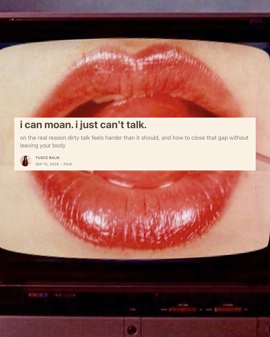 do you freeze up when you try to say something hot to your partner during intimacy, even though moaning comes easy?

there might be a real reason for that (and it&rsquo;s connected to your voice/v@gina!). and a few small ways to actually work with it