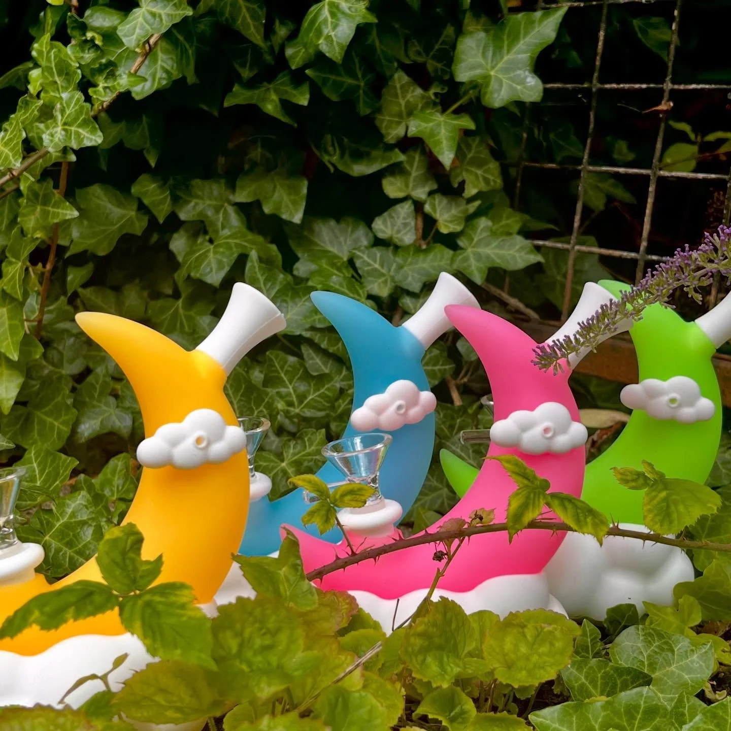 and YOU can finally fulfill your magi-girl dreams with our new silicone moon bongs ✨🌙💫

They are a firmly squishy silicone with a glass bowl, and bonus points they glow in the dark 🌟

&pound;18, and only for over 18s, so we will be asking for ID !