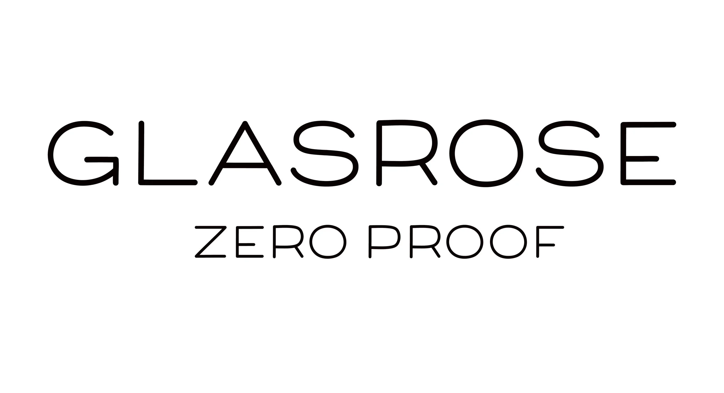 Glasrose Zero Proof logo on a white background.