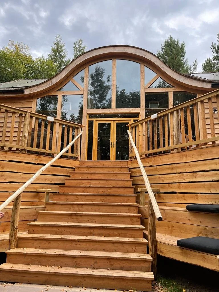 Luxury wooden building.