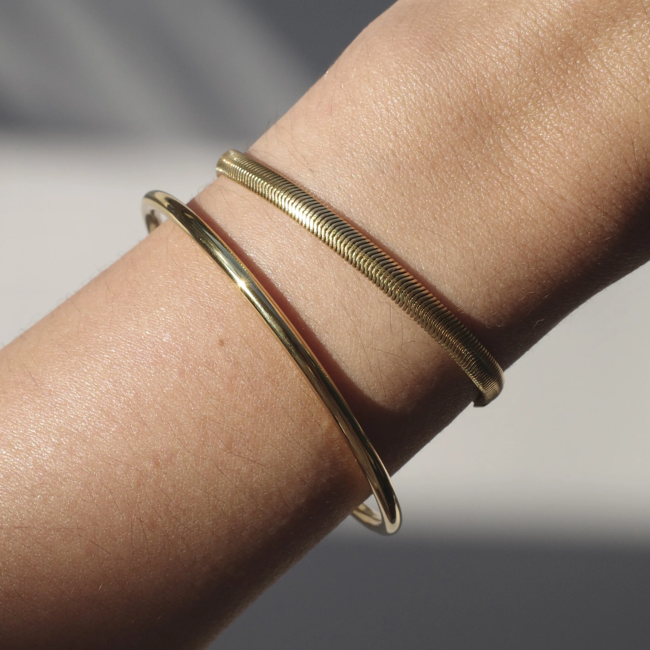 Flat Snake Bracelet (Gold/Silver)