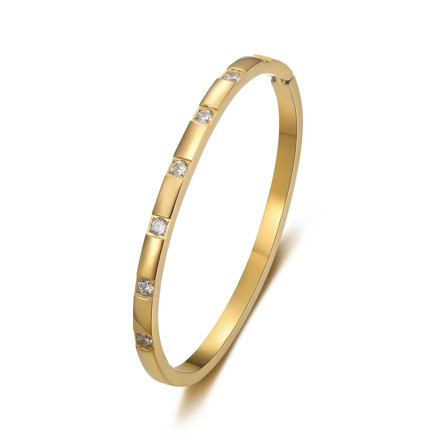 Crystals Everyday  Hinged Bangle (Gold&Silver)