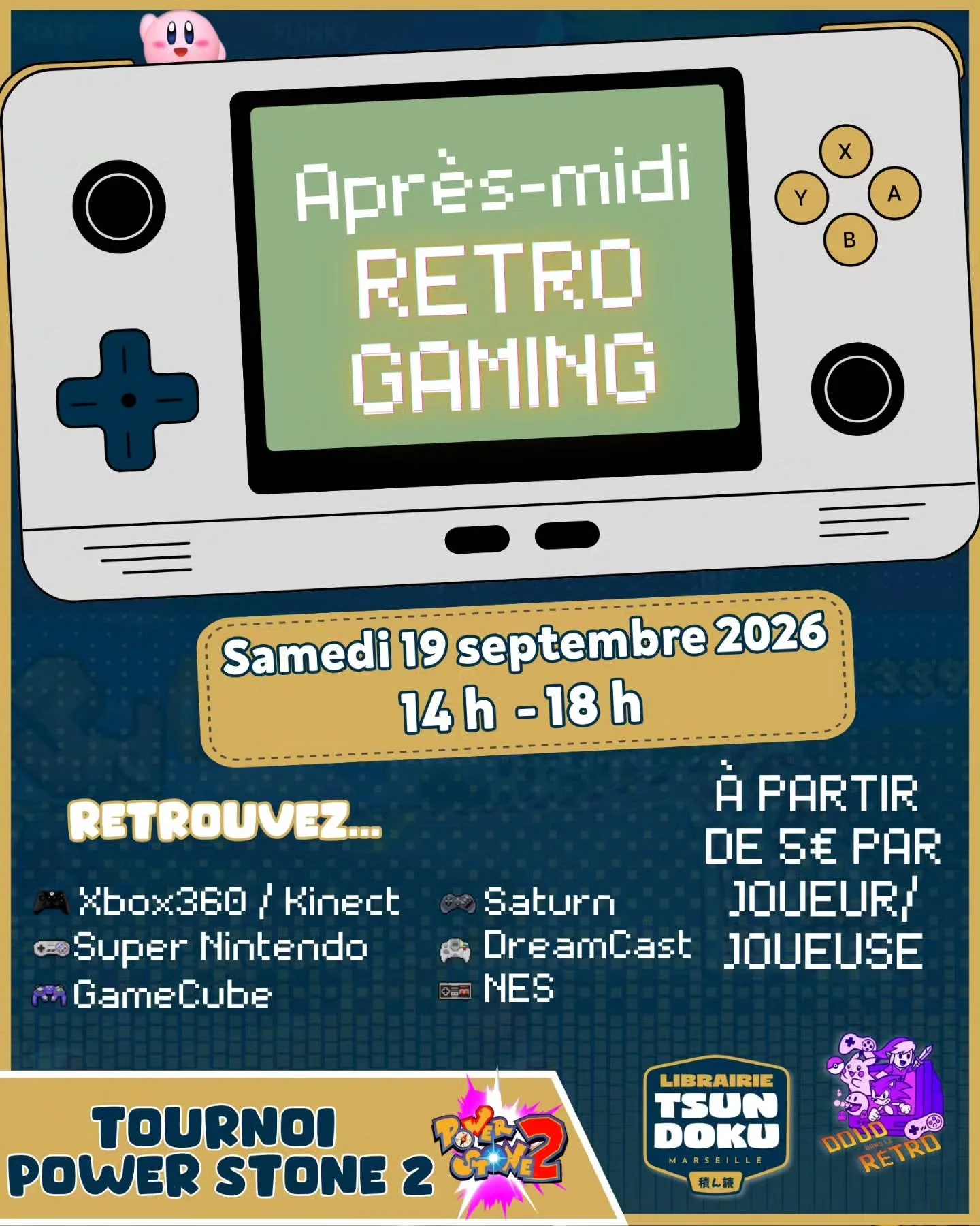 🕹 C'est l'heure du r&eacute;troooo 🎮

Pour une deuxi&egrave;me &eacute;dition, rendez-vous samedi 19 septembre au Ryokan pour faire chauffer les manettes 🔥

Profitez d'une apr&egrave;s-midi r&eacute;serv&eacute;e au r&eacute;tro-gaming. Au menu : 
