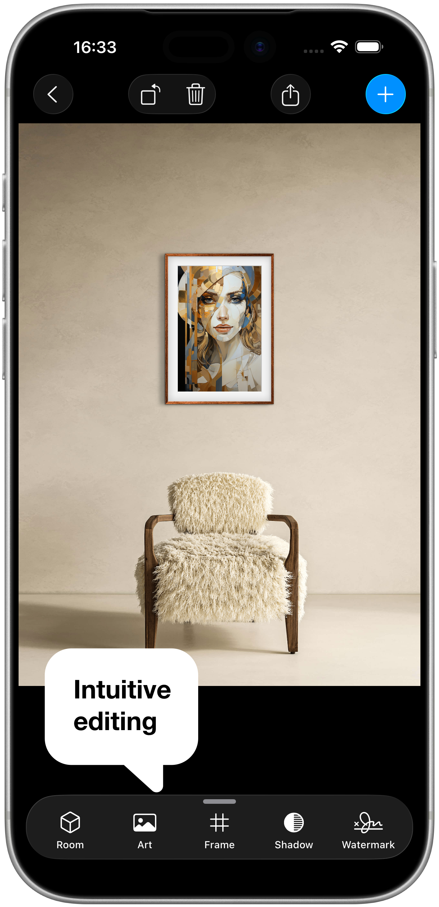 Add frames to art