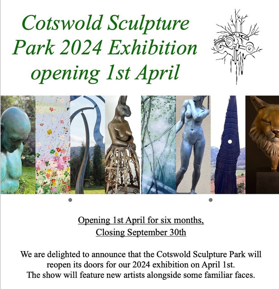 I&rsquo;m super excited about being selected to exhibit at @cotswold_sculpture_park this year! We&rsquo;re installing &lsquo;We Three Queens of Orient Are&rsquo; this week! More details and photos to follow! Check out Iggy, or rather feral cat, givin