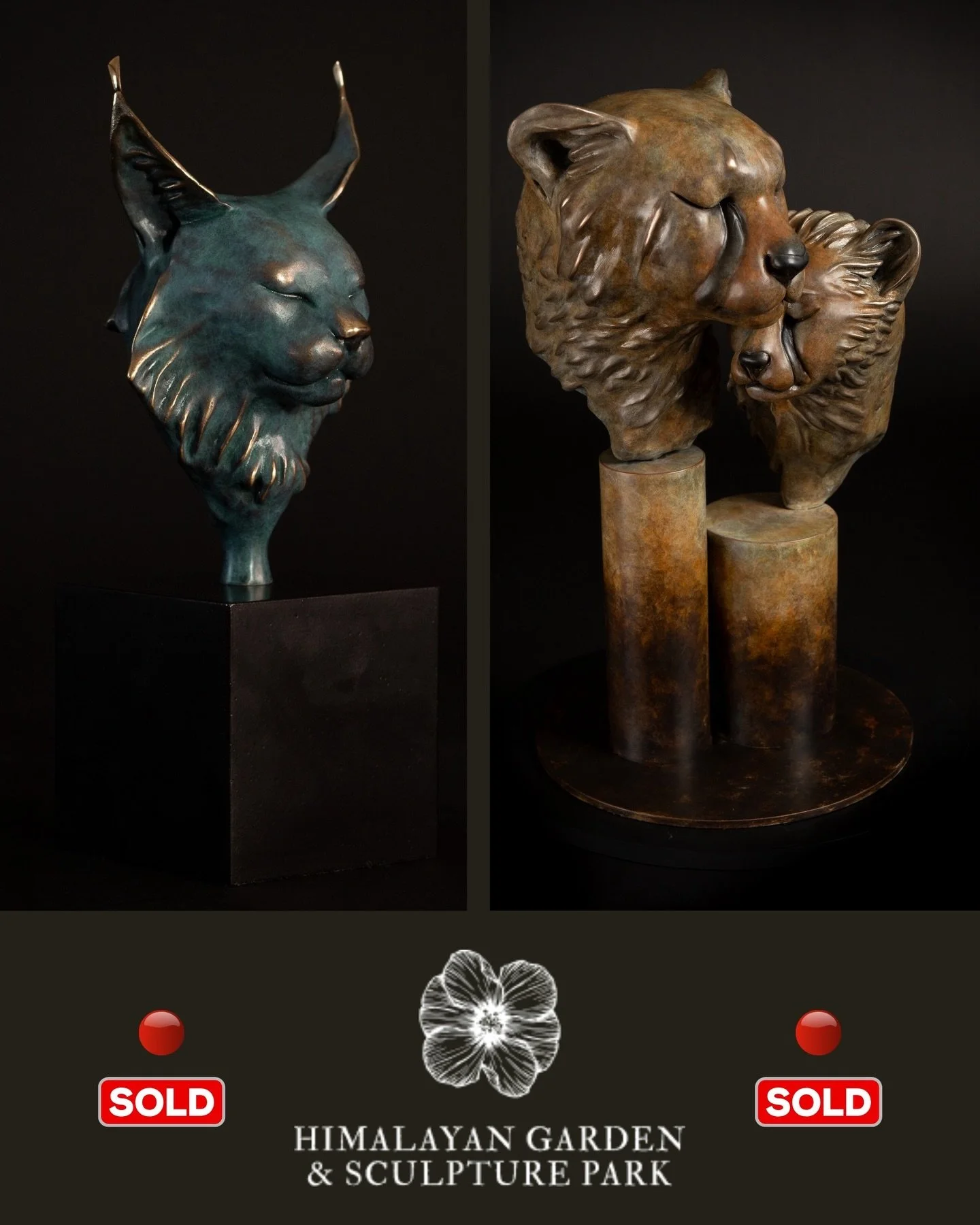 🔴🔴 Super delighted and massively grateful that a wonderful couple have invested in two of my sculptures 🙏🙏 &lsquo;Kulinda, Willow &amp; Wee Willow&rsquo;, my Cheetah mum and cub will be going to their new home along with a solid bronze &lsquo;Wee
