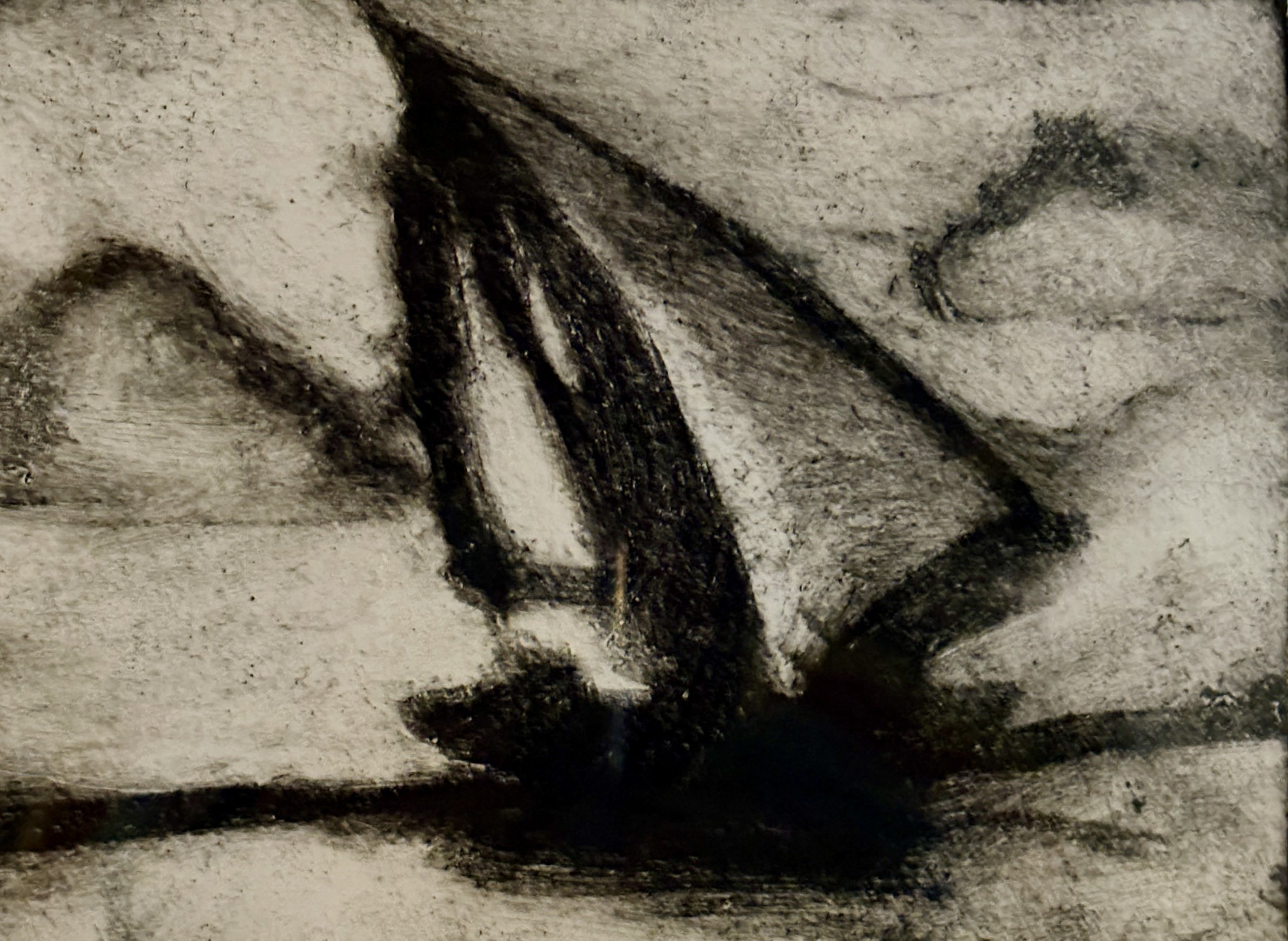 "8 Meter"  hand painted monotype  6"x8" 2025