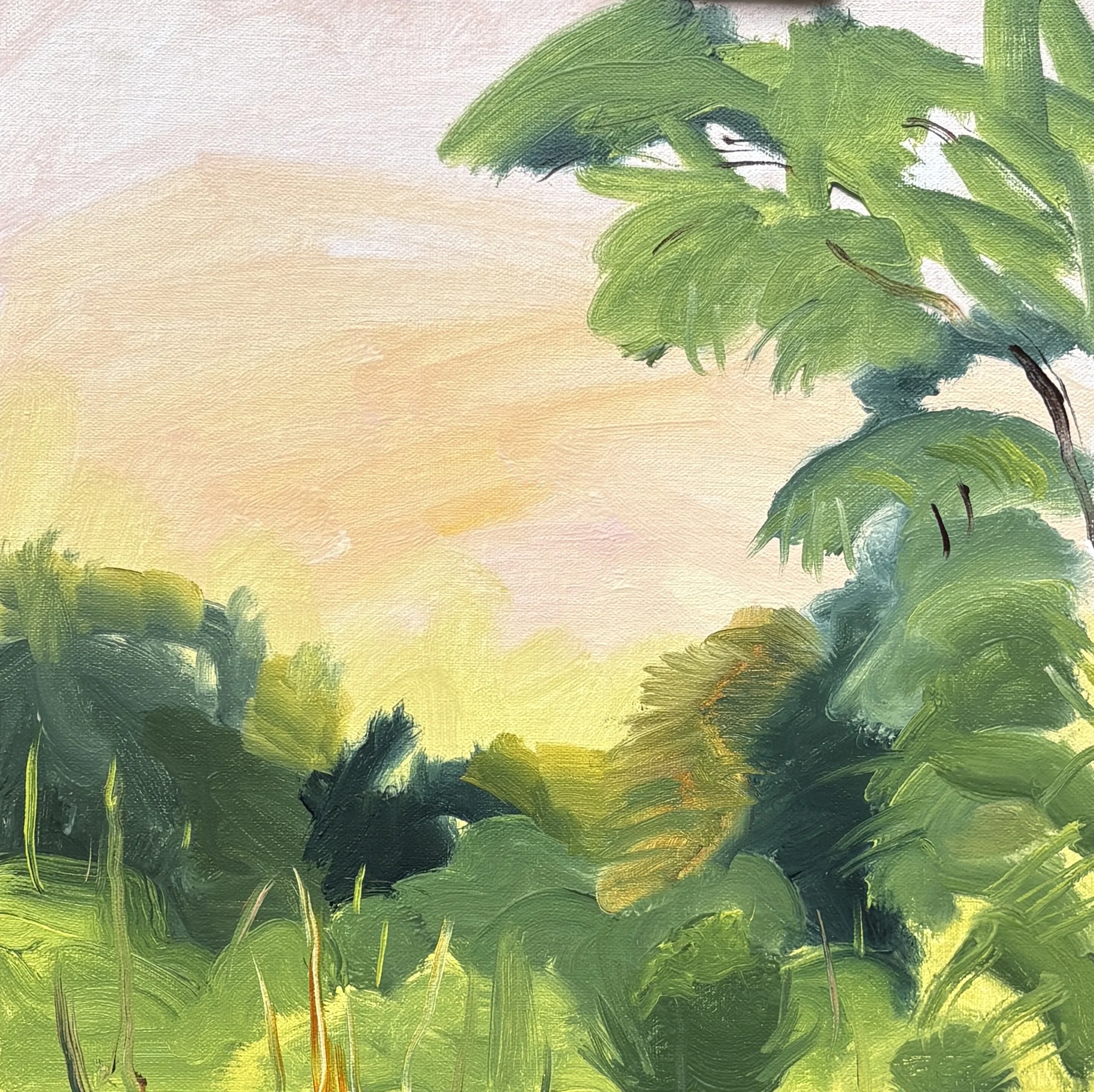 "Summer Dusk"  10"x10" oil  2026