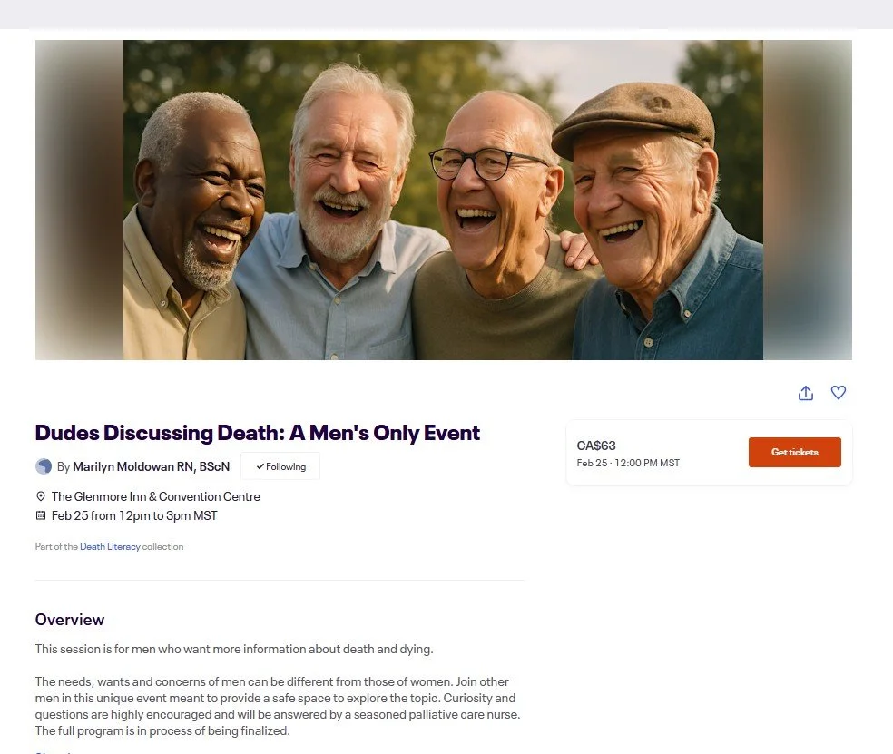 Dudes Discussing Death: A Men's Only Event