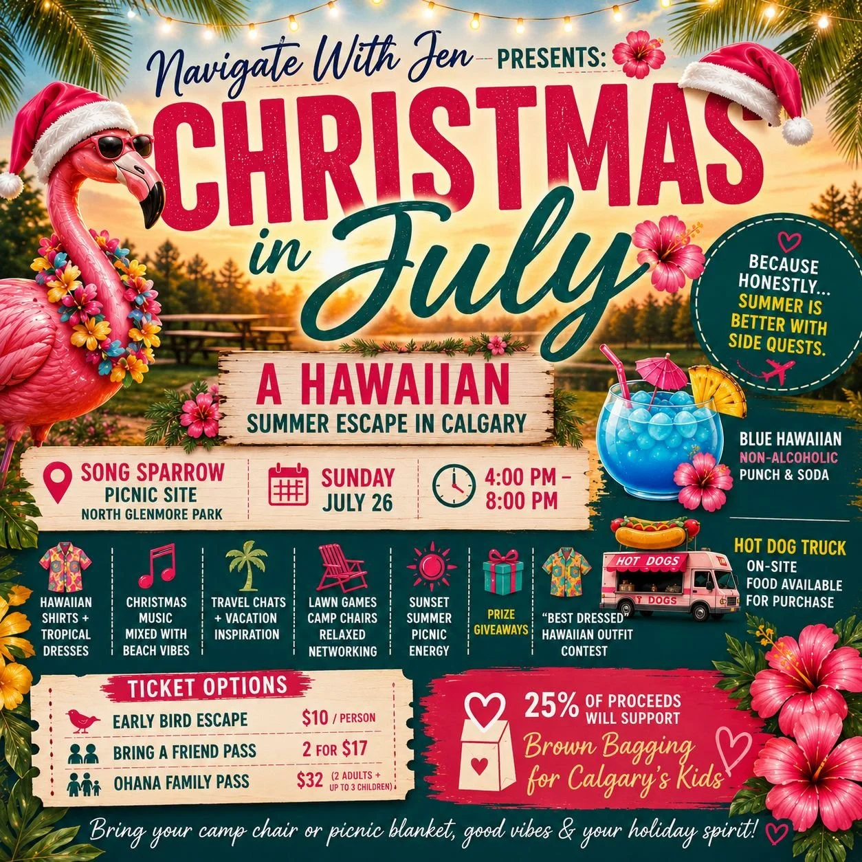 Christmas in July- Hawaiian themed