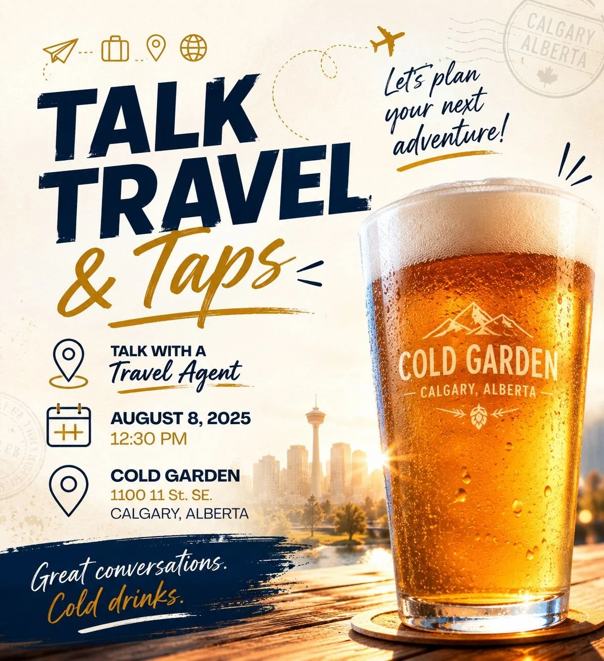 Lets Talk Travel at Cold Garden Brewery