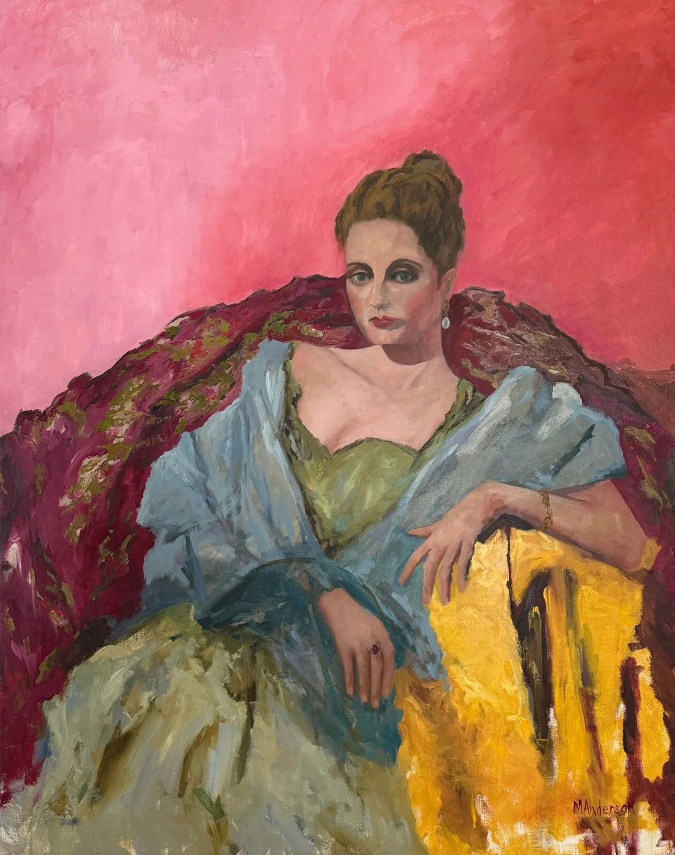 She Owns the Room - 50x39" - Oil on Canvas - Sold Commission