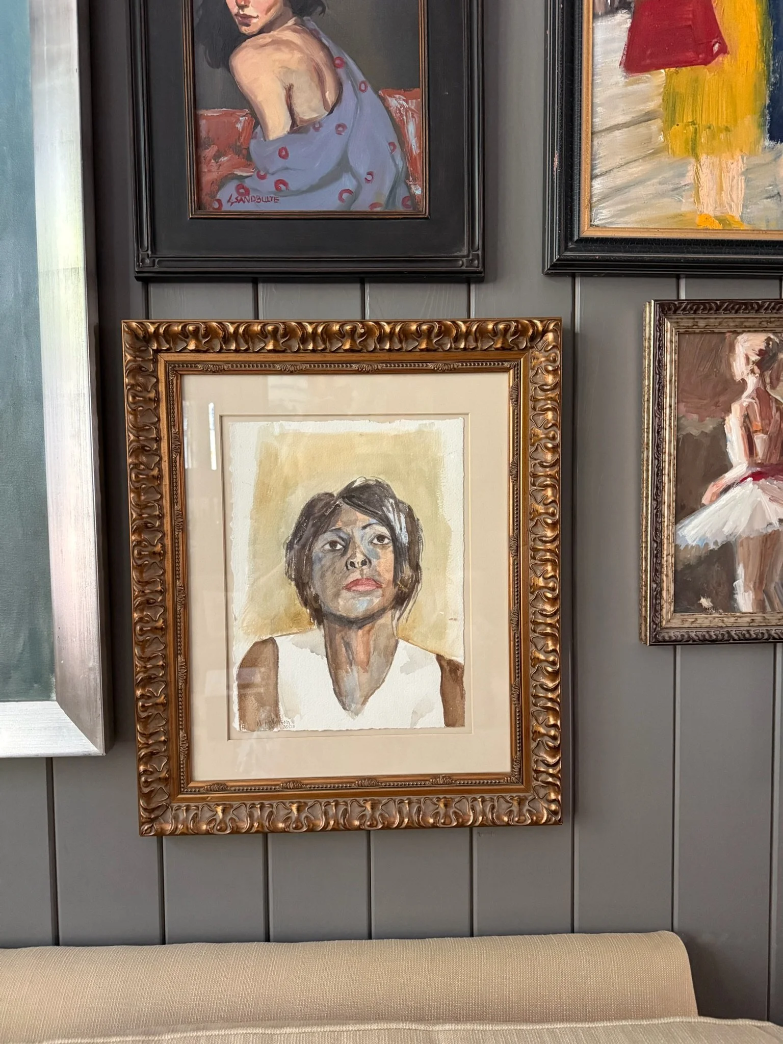 watercolor painting of a southern woman