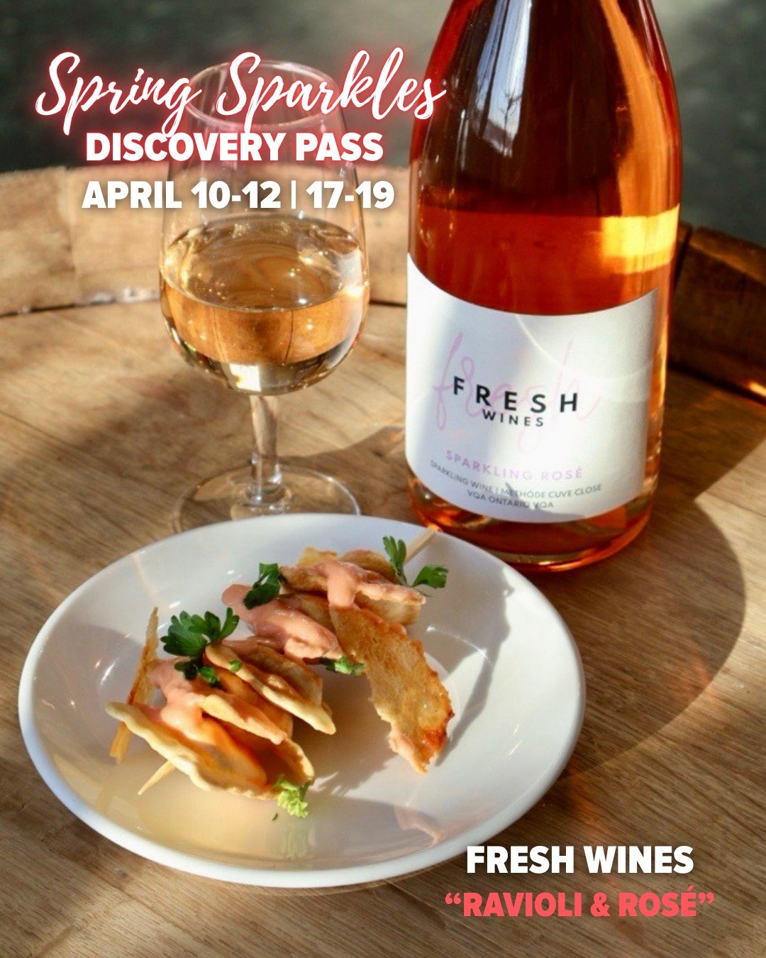 Check out more delicious wine and food pairings available at this year's Spring Sparkles Discovery Pass back on April 10-12 &amp; 17-19! 🌸🍷

Explore Niagara&rsquo;s most charming wineries, taste fresh seasonal pairings, and toast to the return of s