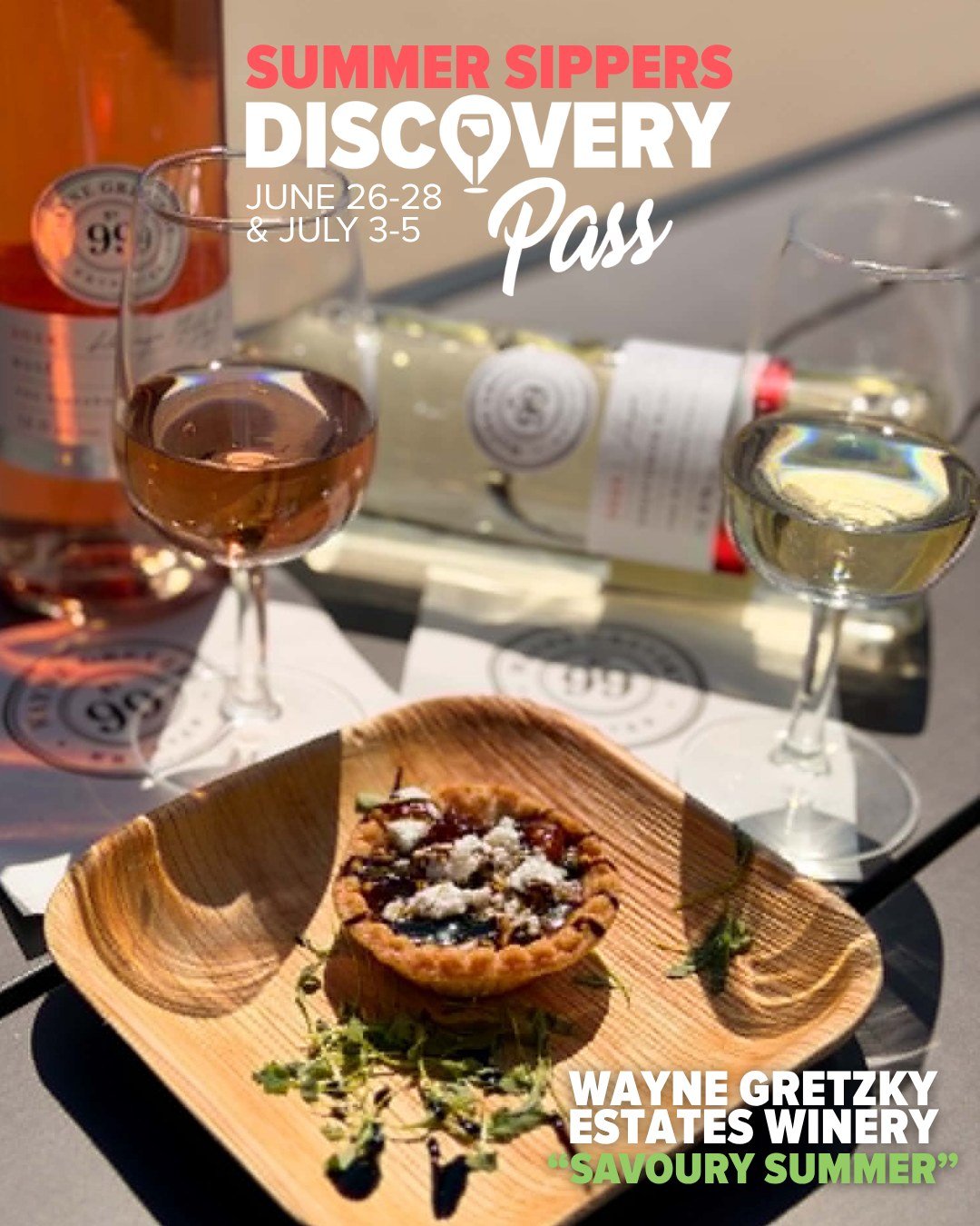 A red, a white, and the ultimate summer bite 🍷☀️🍴

The Summer Sippers Discovery Pass is your ticket to celebrating the best of Canadian wine and food across Niagara Wine Country.

And here&rsquo;s what makes this pass extra special &mdash; it&rsquo