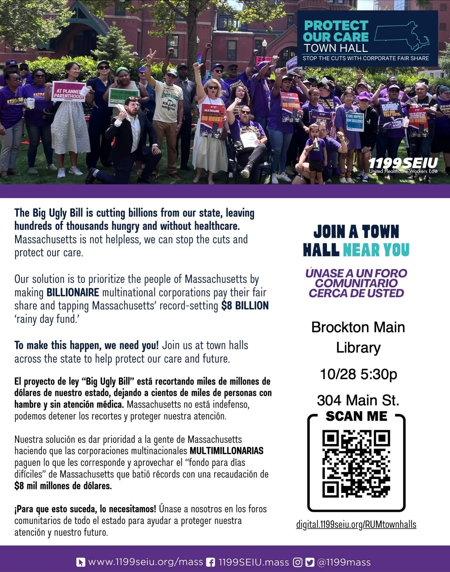 Brockton family  this Tuesday, Oct. 28th, we’re coming together for an important community conversation at the Brockton Main Library.
Federal budget cuts are threatening the services that keep our communities strong  healthcare, education, foo