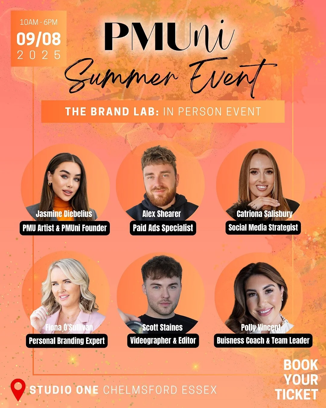 ONLY 2 TICKETS LEFT 🎫
We are so excited to host our first PMUni Event at Studio One 🔥🧡 We are keeping this event intimate and jam packed with top expert speakers and interactive activities
Lunch, Snacks and Fizz included throughout the day