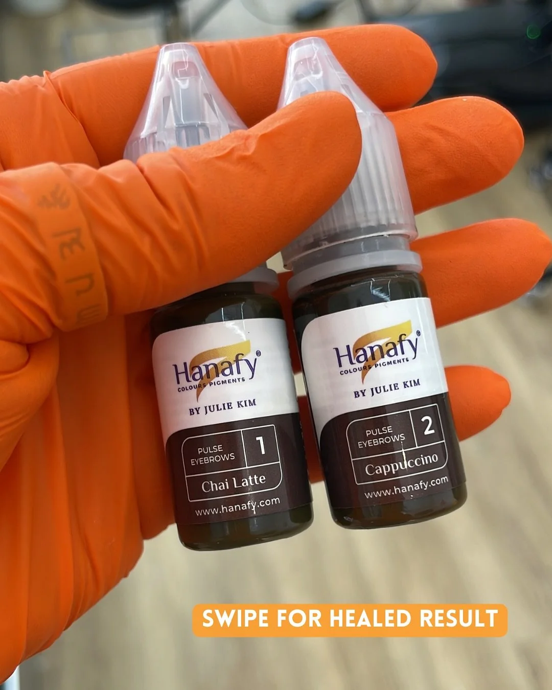 Healed Results 👱🏼&zwj;♀️ 

Using Chai Latte 80% and Cappuccino 20%

Blonde heals can be tricky as they usually lean more green due to the high amount of yellow in the pigment formula 💛 add black 🖤 and you create a khaki green 💚

The formula of t