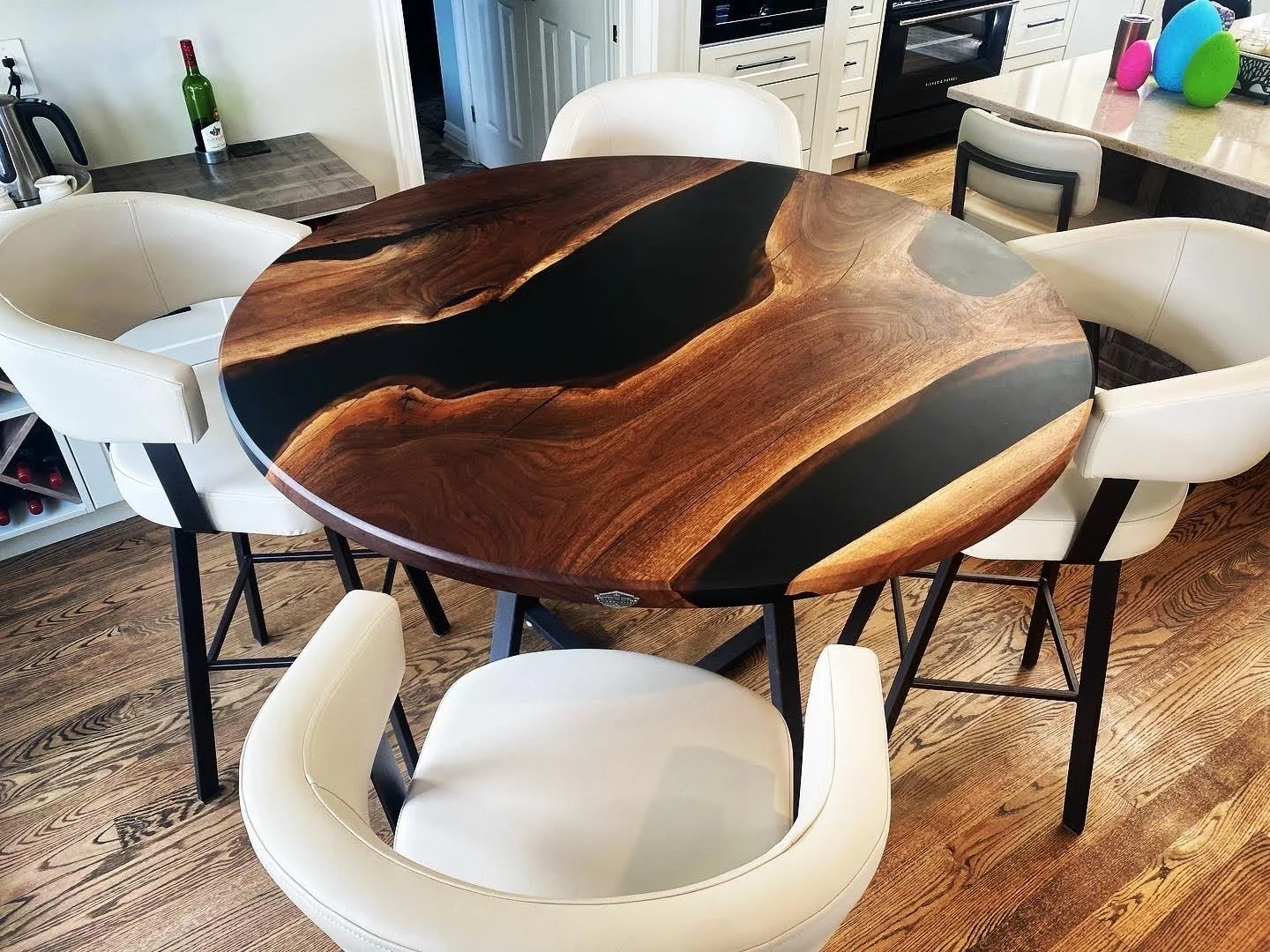 Round Walnut Dining table