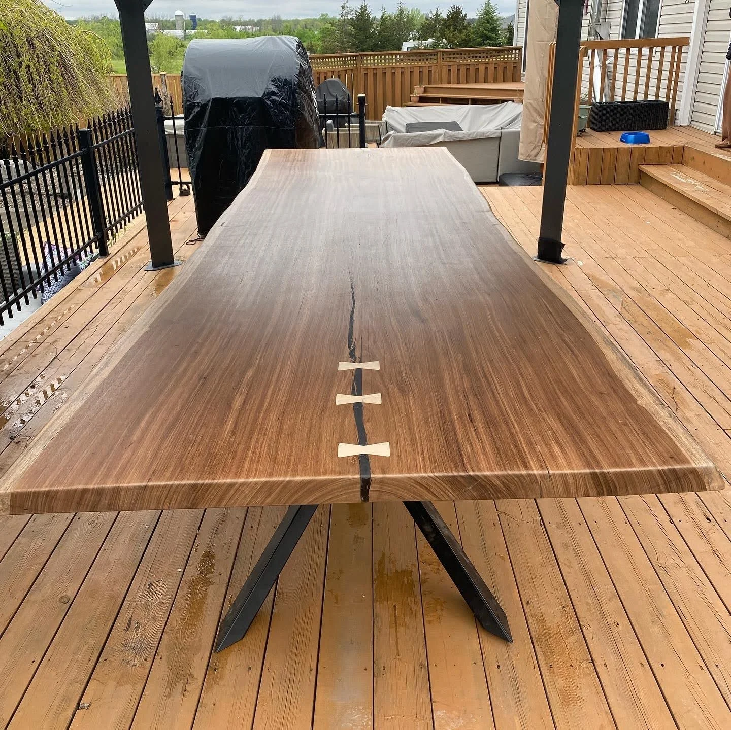 Live Edge Beli Wood Outdoor Table