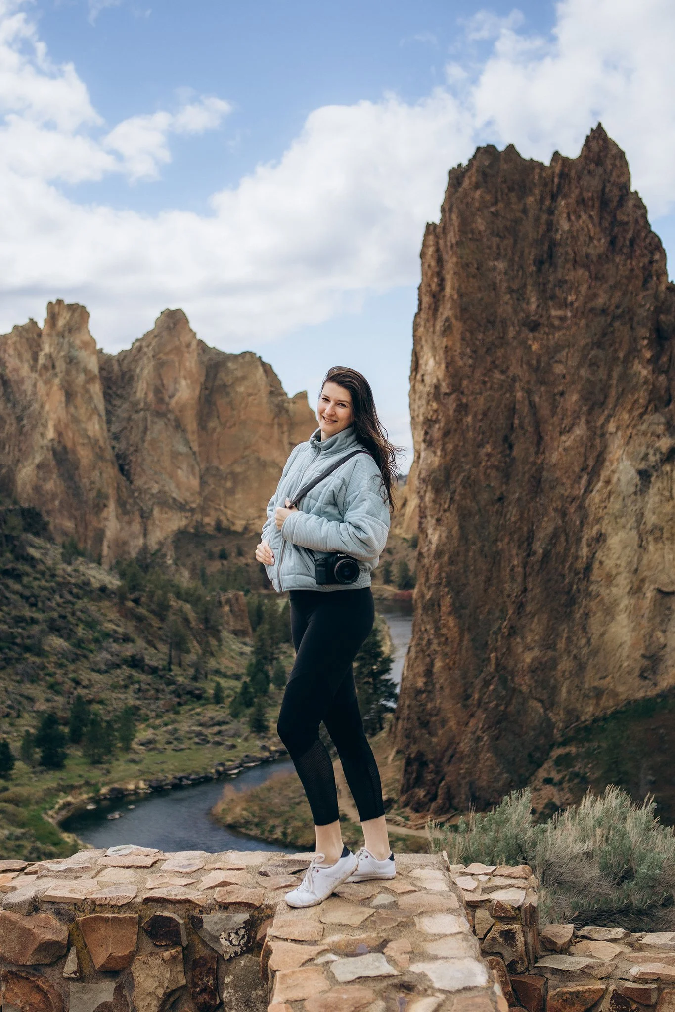Valerie Lisuk, Pacific Northwest elopement photographer, at Smith Rock State Park in Oregon