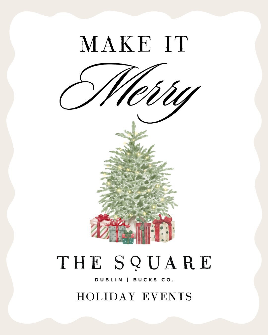 Make It Merry at The Square! 🎄✨

The holiday season has arrived at Dublin Town Center, and we&rsquo;re celebrating all season long! From festive shopping &amp; creative workshops to holiday gatherings, makers markets, &amp; more! 🎁🥂

✨ Stay tuned 