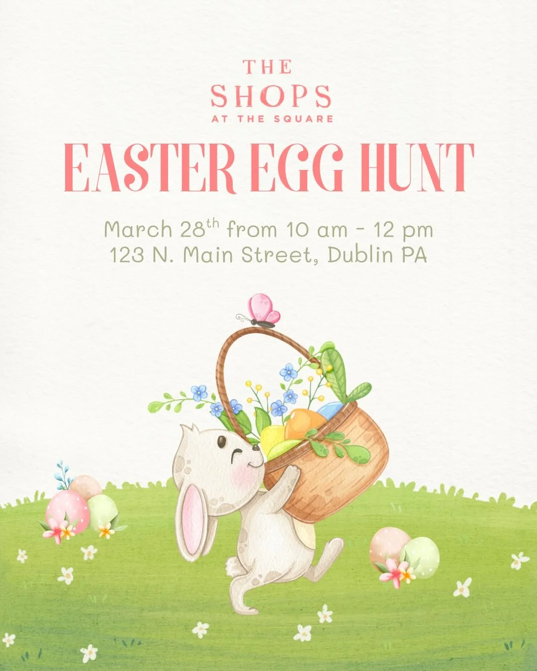 🐰🌷 Hop into Easter Fun at Dublin Town Center! 

Join us for a festive Easter celebration filled with family fun, an egg hunt, and a special performance at The Square!

Event Schedule: 🥚 10 AM &ndash; 12 PM: Easter Egg Hunt at The Square 💃 11:30 A