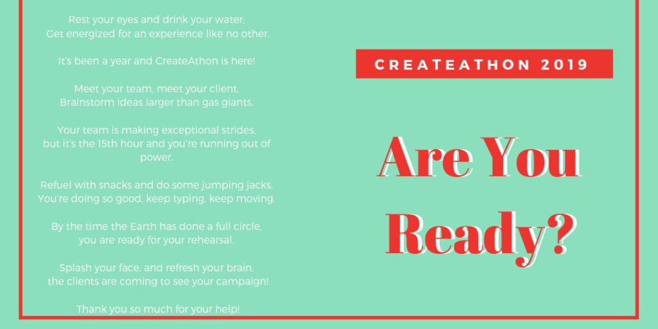 Looking Forward to CreateAthon 2019