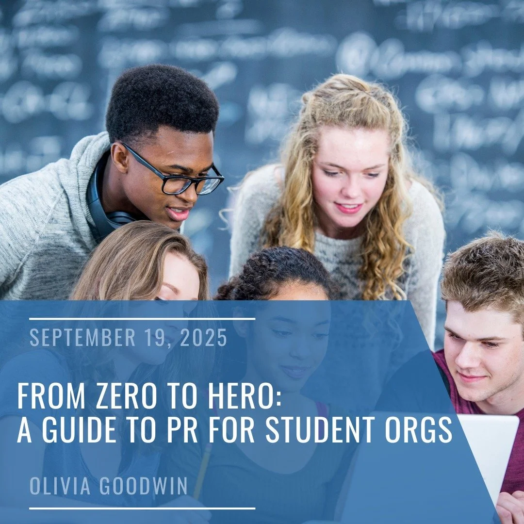 New blog just dropped‼️👀
Olivia shares how student orgs can level up their PR game from building visibility to making an impact on campus. 📢
&mdash;
Read Olivia&rsquo;s full story at the link in our bio 🔗
@oliviagoodwin.01