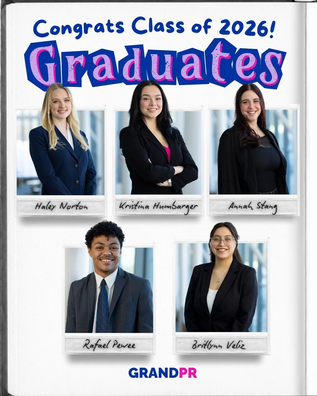 Congrats, 2026 GrandPR seniors! 🎓

Swipe through to see their plans after graduation, their senior quotes, and sign-offs. We&rsquo;re so proud of all the hard work you&rsquo;ve contributed to GrandPR and wish you all the best!

#GrandPR #prssa #gvsu