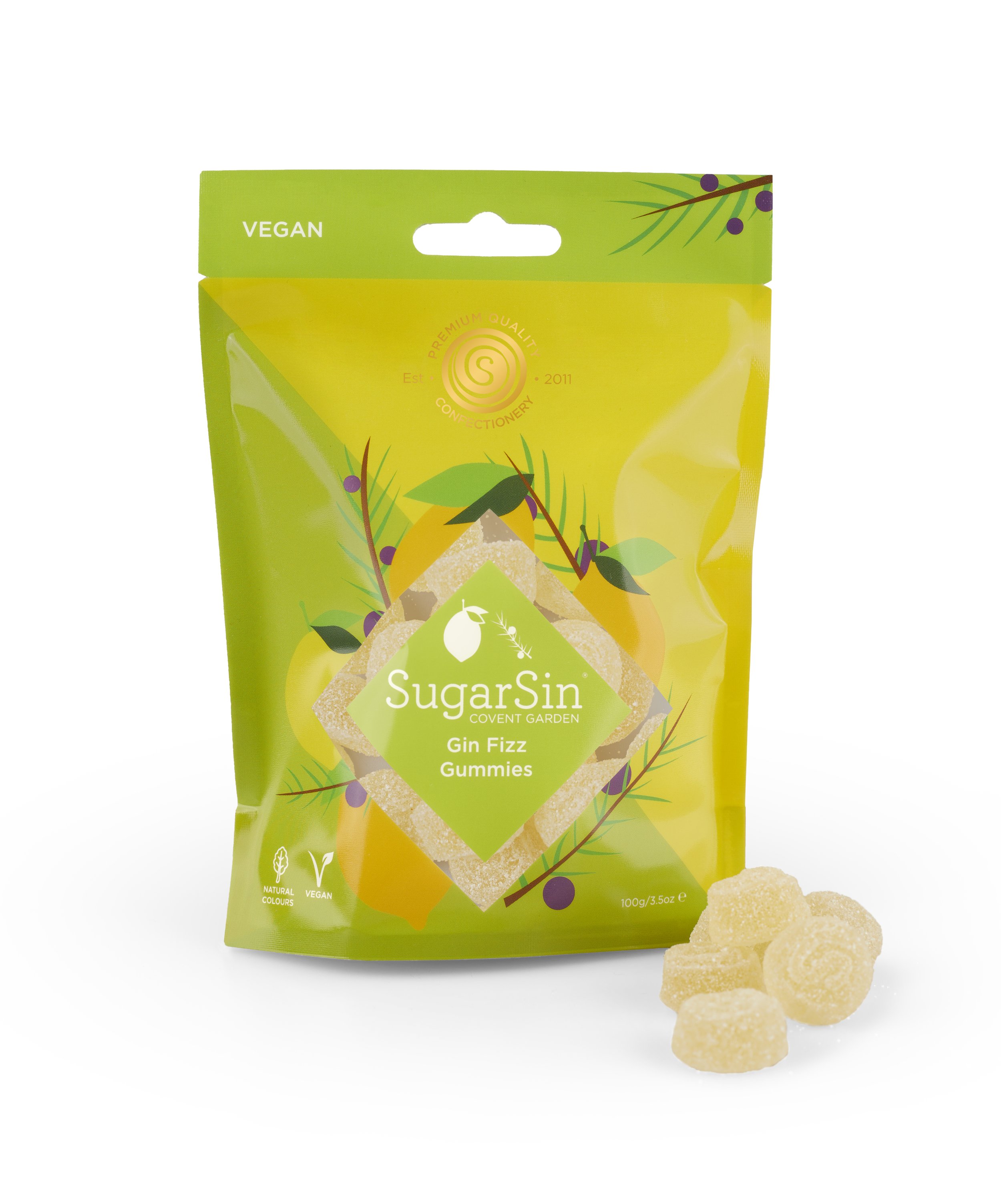 Illustration - Gin Fizz Gummies packaging