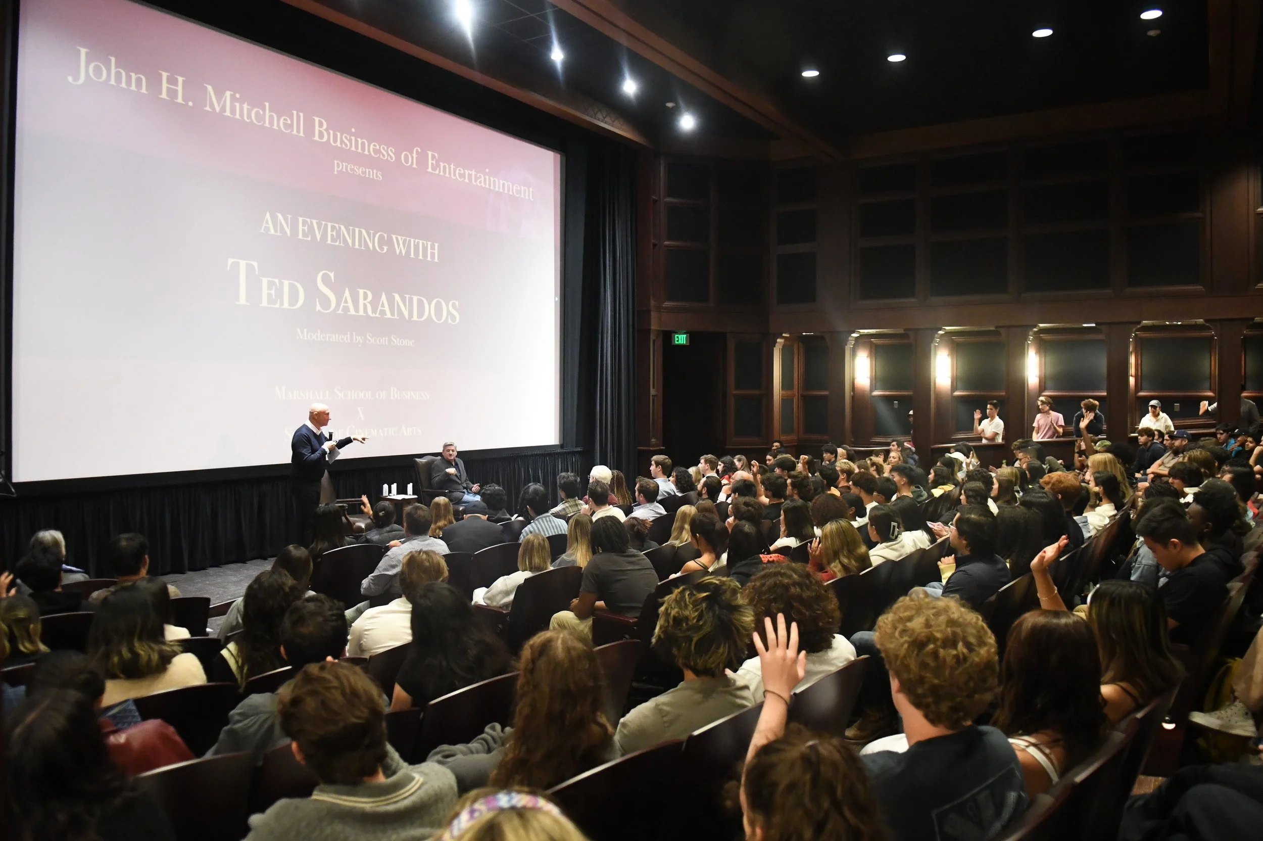 Netflix CEO Ted Sarandos answers questions from Business of Cinematic Arts students.