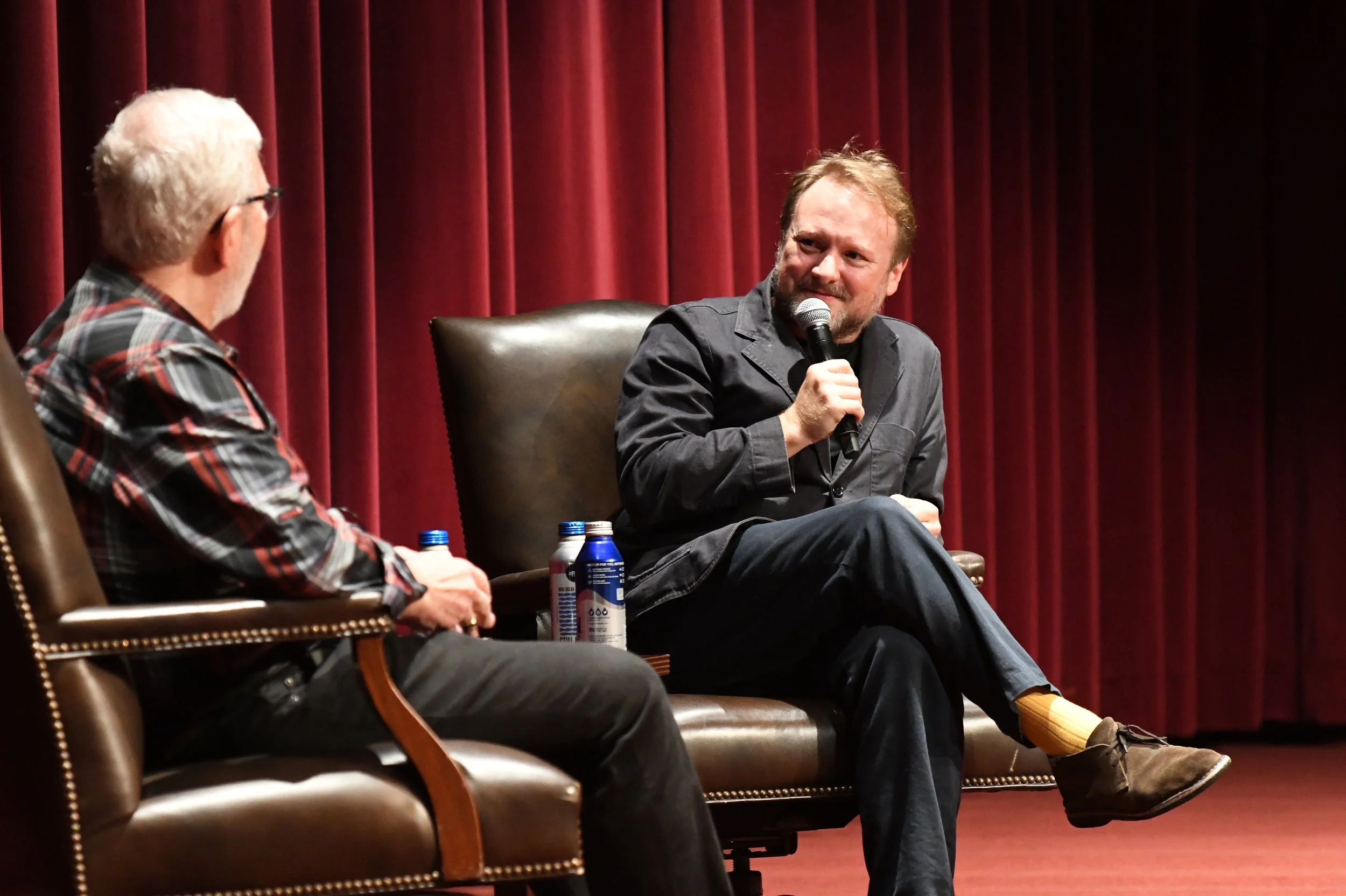 Professor Leonard Maltin in conversation with alum Rian Johnson after a screening of "Last of Sheila."