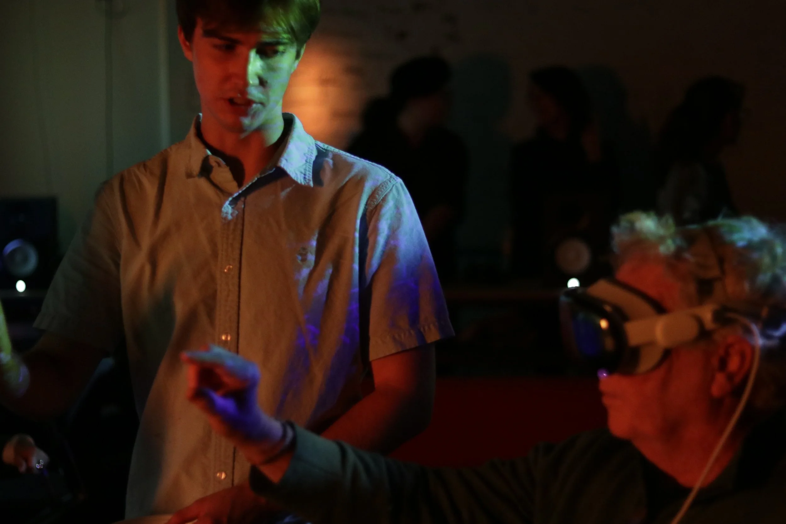Students showcased new Virtual Production projects in the Ganek Immersive Studio during the 2025 Ganek Showcase.
