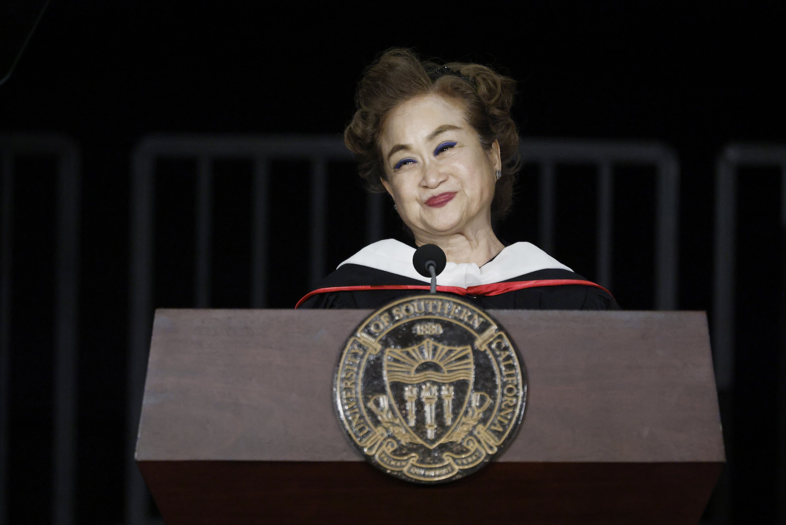 Veteran producer Miky Lee, celebrated for her work on "Parasite" and "Past Lives", addressed graduates as the 2025 USC School of Cinematic Arts Commencement speaker.