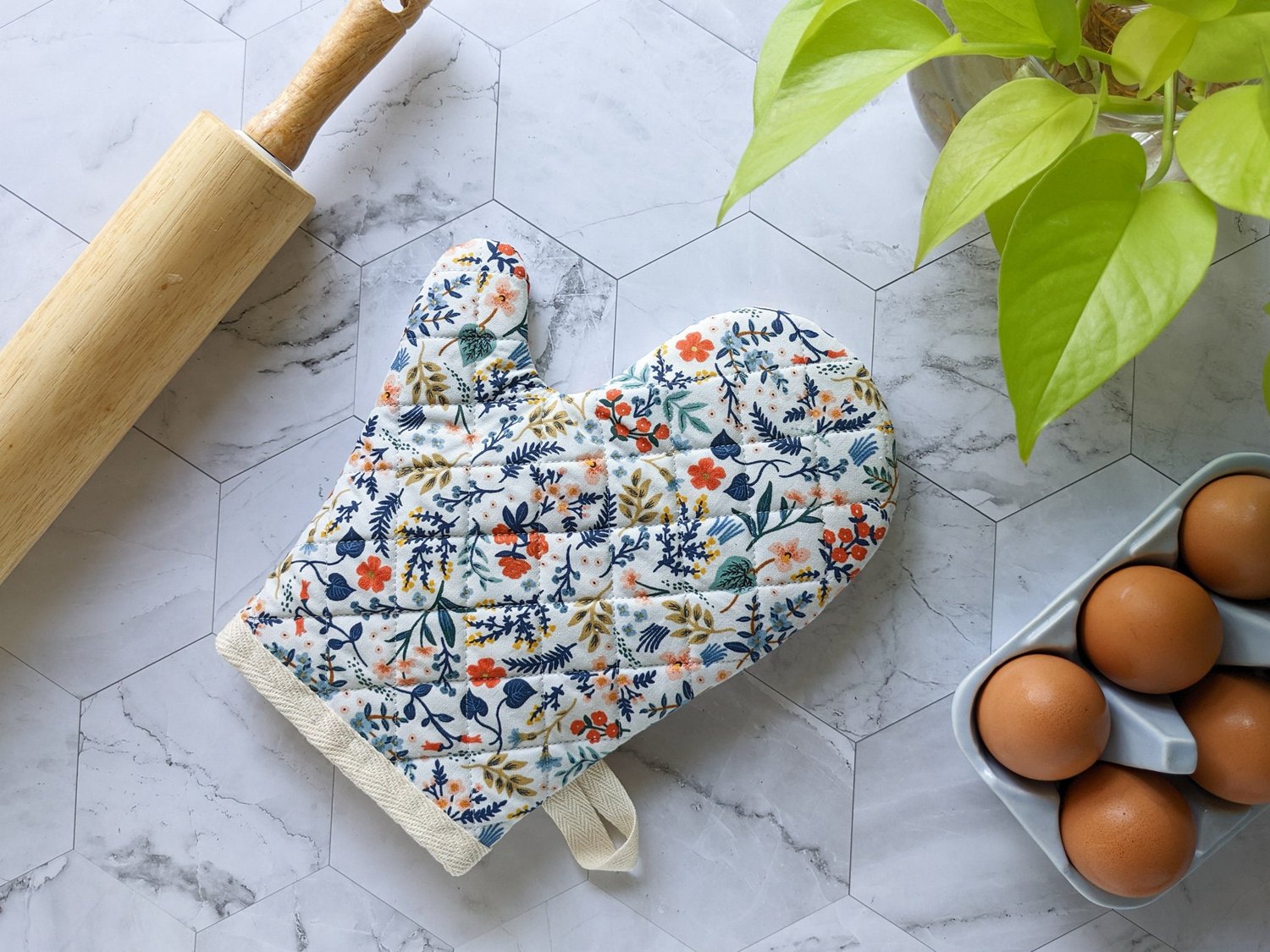 Floral Oven Mitt. Soft Durable Oven Glove. Floral Baking Glove. Oven  Mitten. Kitchen Gloves. Housewarming Gift 