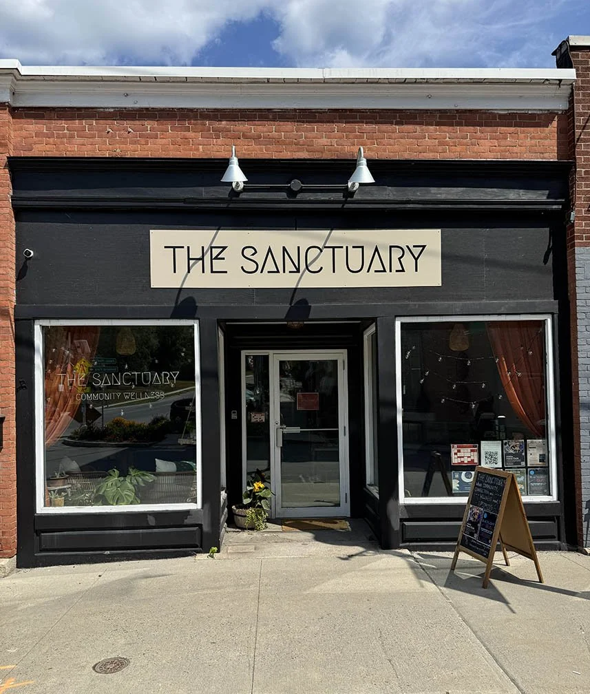 Exterior signage installed on storefront